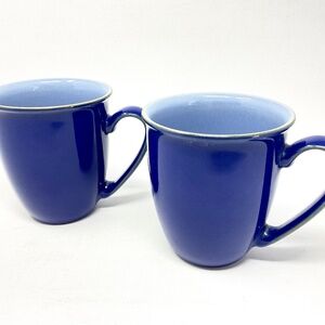 Denby Everyday Blueberry Stoneware Beaker Coffee mug set